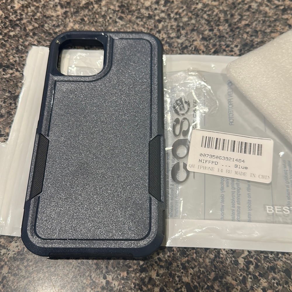 iPhone 14 pro case black and blue.